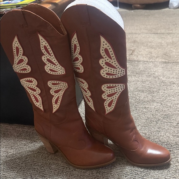Jessica Simpson Caralee Brown Western-Style Women's Boots - Picture 1 of 9